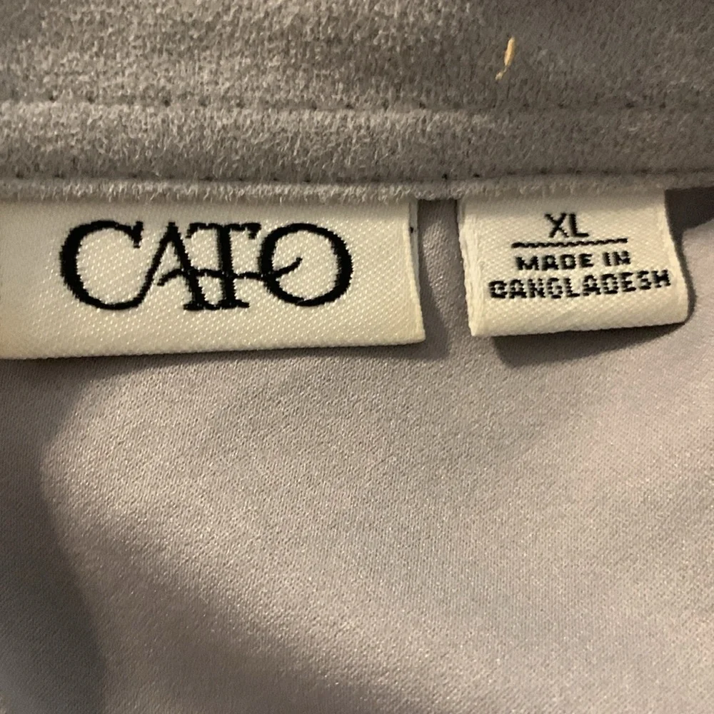 Lite Gray Cato Faux Suede Top - Picture 7 of 7